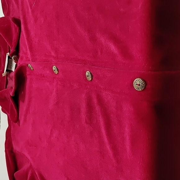 Jessica Scott Sport women's red long sleeve button down shirt Size: L - Picture 4 of 5